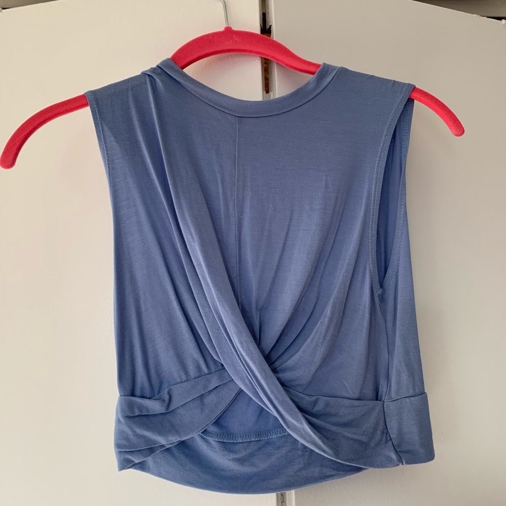 Blue crop top